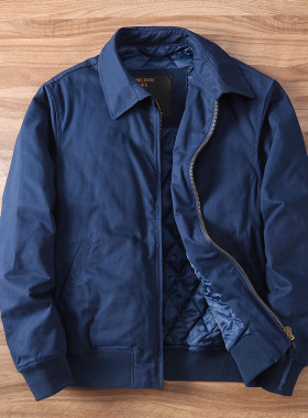 秋冬季中青年翻领棉服夹克外套男