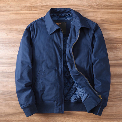 秋冬季中青年翻领棉服夹克外套男