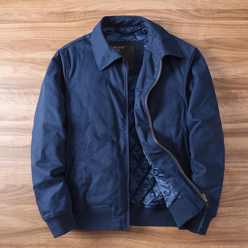 秋冬季中青年翻领棉服夹克外套男