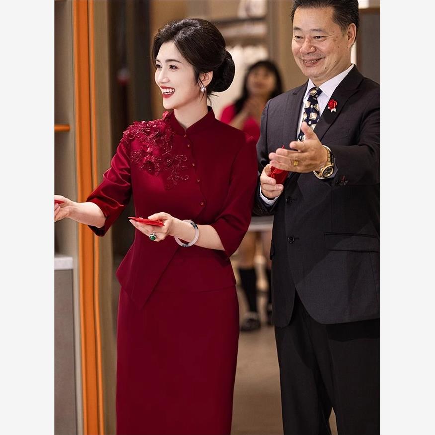 新娘喜婆婆婚宴装旗袍202