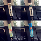 可爱卡通亚麻车饰装 内饰 饰品汽车用品棉麻安全带套护肩套加长套装