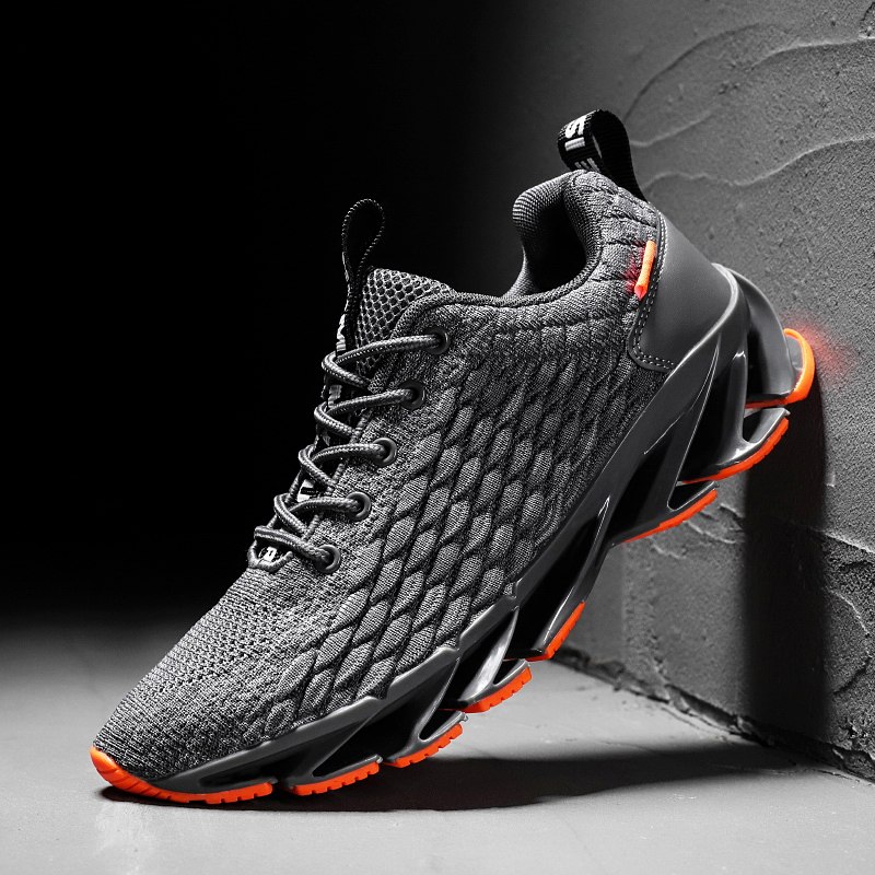 남성용 운동화 블레이드 캐주얼 슈즈 다재다능한 런닝화 남성용 통기성 플라이니트 메쉬 슈즈 패셔너블한 슈즈 다재다능한 모델