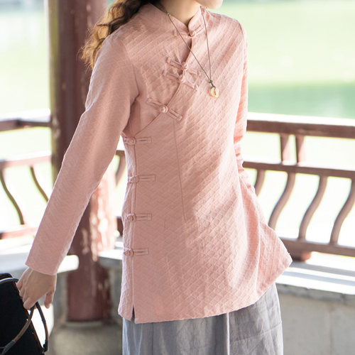 玉想中式上衣长款女装国学茶服