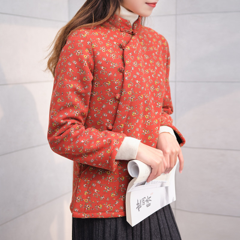 玉想【拈花2】中式女装复古文艺茶服国学棉麻碎花立领盘扣小棉袄,女装/女士精品,棉衣/棉服,淘宝优惠券,粉丝福利购,淘宝优惠卷