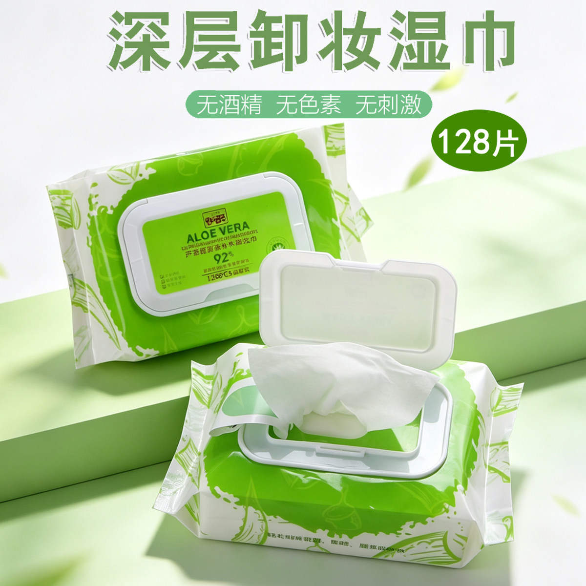 人鱼公主芦荟温和卸妆湿巾敏感肌