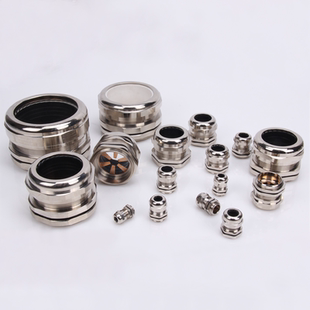 黄铜镀镍电缆接头 M22 1.5金属电缆防水 防电磁接头 NPM22 填料函