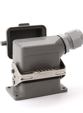 6芯重载连接器H6B-TS-RO HDC-HE-006-1侧出单扣带防尘盖HE-006F/M