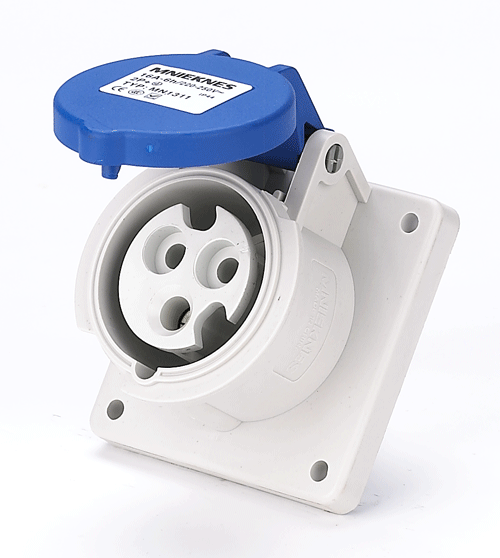 防水工业插头16A直座插座 IP44 3芯4芯5芯MN1331 MN1431 MN1531