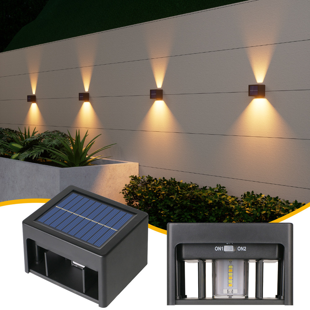 太阳能庭院灯户外壁灯室外防雨农村院子围墙灯阳台花园别墅洗墙灯