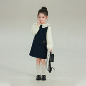 宝儿无袖 大耳象女童小爱心口袋牛仔背心裙2026春季 新款 连衣裙子