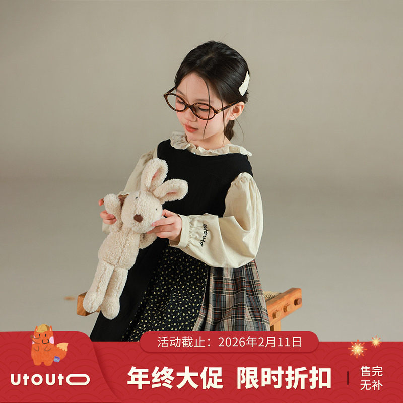 大耳象女童拼接格纹波点无袖连衣裙秋季新款宝儿背心裙子,童装/婴儿装/亲子装,连衣裙,淘宝优惠券,粉丝福利购,淘宝优惠卷