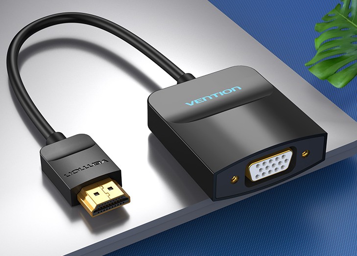 威迅hdmi转vga转换器hami带音频视hdim高清接口笔记本电脑