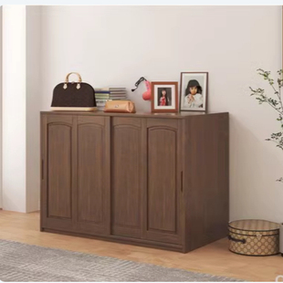 全实木小衣柜家用卧室小户型北欧现代橡木衣橱储物组合柜子