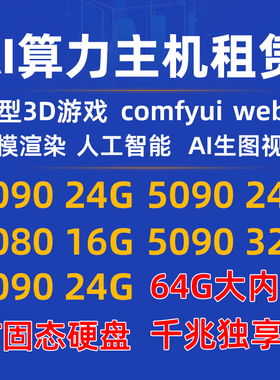 3090显卡AI算力租赁 4090电脑出租4080 24G显存GPU主机5090物理机
