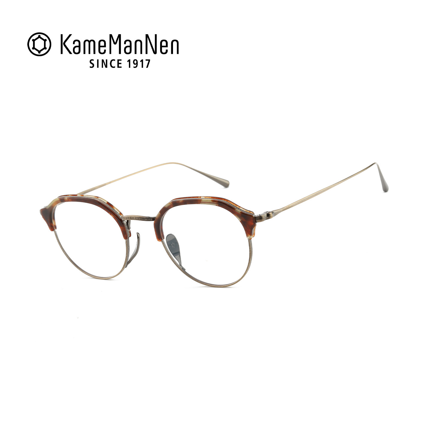 【门店现货】KameManNen万年龟眼镜框男女皇冠框近视镜架KMN-1114