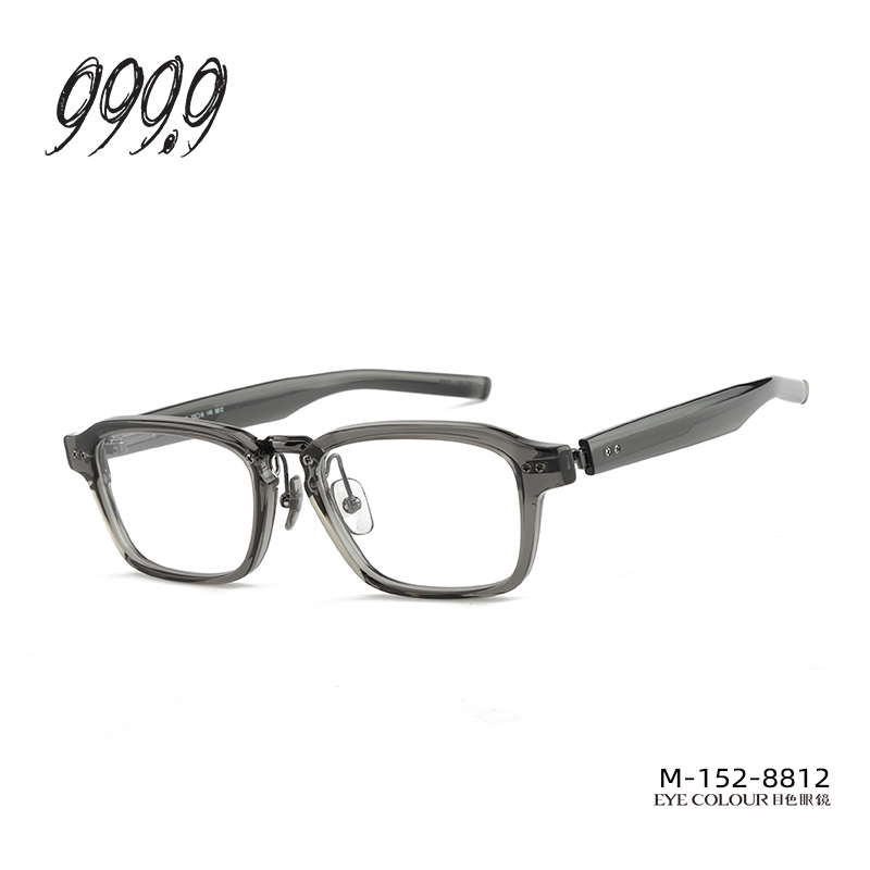 999.9眼镜框男日本手作板材方形全框复古超轻女可配近视镜架M-152