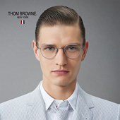 ThomBrowne眼镜框男汪淼同款 汤姆布朗日本手工钛金眼镜架UEO914A