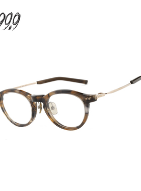 999.9眼镜架女玳瑁色圆框板材FOUR NINES近视素颜眼镜框男NPM-210