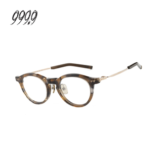 999.9眼镜架女玳瑁色圆框板材FOUR 210 NINES近视素颜眼镜框男NPM