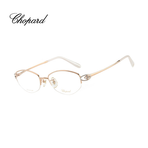 CHOPARD/萧邦钛金半框椭圆眼镜架