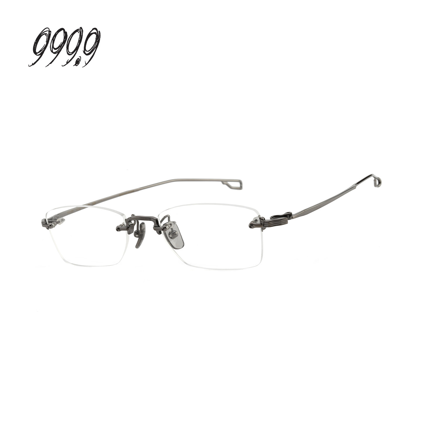 【门店自提】999.9眼镜框男日本手作钛金无框光学眼镜架女TW-21T