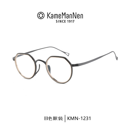 KameManNen万年龟眼镜日本手工钛近视眼镜架复古镜框男女KMN-1231