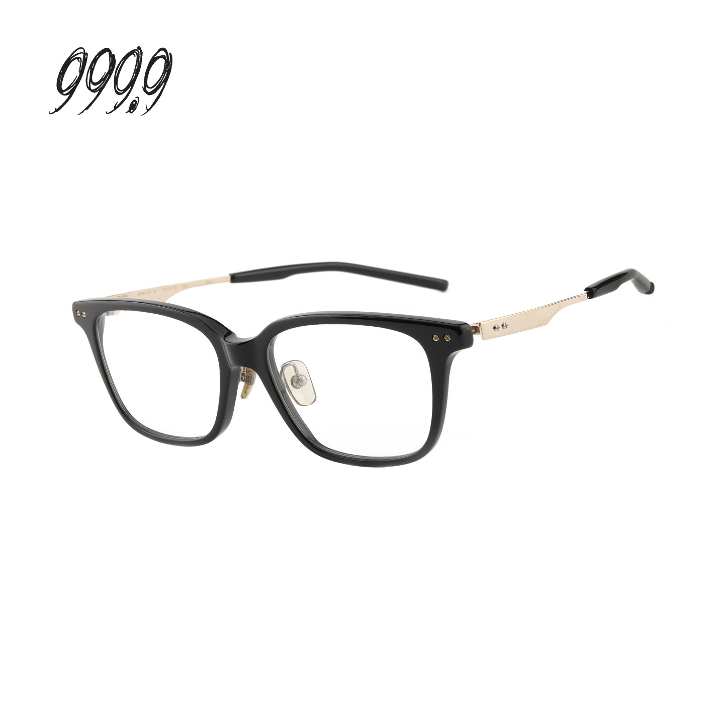 FOUR NINES 999.9眼镜框男日本手作方形钛金板材近视镜架NPM-01W