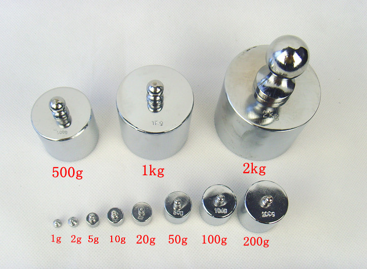 校正专用镀铬砝码法码天平砝码实验室砝码1g2g5g500g10g20g1kg2kg