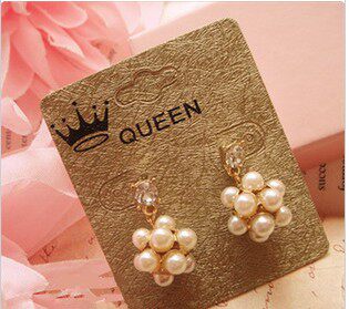 e0211欧美复古饰品 原单欧美大牌多珍珠精美耳环 小饰品