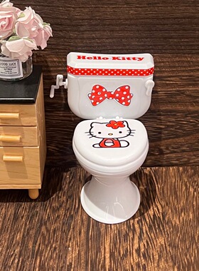 1:12娃娃屋Dollhouse迷你微缩食玩OB11/BJD场景kt白色塑料马桶