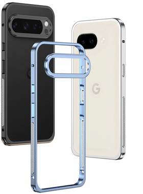 适用谷歌Pixel9XL手机壳金属边框海马扣新款谷歌Pixel9铝合金创意超薄保护套9pro防摔散热外壳男女裸机感高档