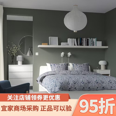 宜家艾思福床架白色鲁瑞单人床