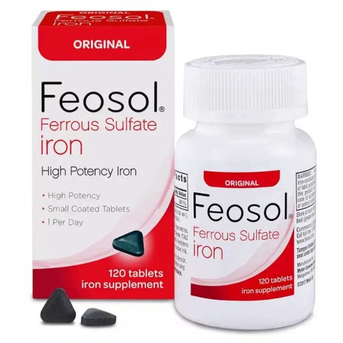 美国代购Feosol Original 65 mg High Potency Ferrous Sulfate I