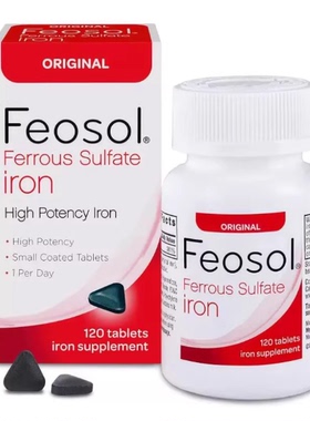 美国代购Feosol Original 65 mg High Potency Ferrous Sulfate I