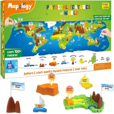 Imagimake Mapology Physical Features | World Map for Kids |