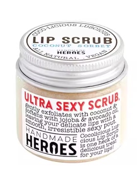 Handmade Heroes 100% Natural Lip Scrub， Vegan Conditionin