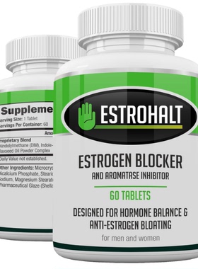 Estrohalt Estrogen-Blocker Supplement Vitamins for Men &a
