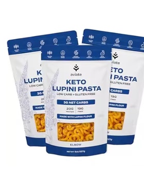 Aviate Keto Pasta Elbows - Low Carb (3g Net) Lupini Noodl