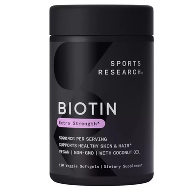 美国代购Biotin (High Potency) 5000mcg Per Veggie Softgel; En