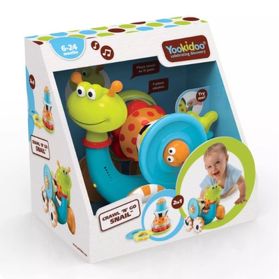 美国Yookidoo Musical Crawl 'N' Go Snail Toy with Stacker
