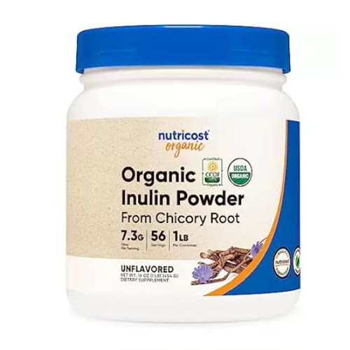 美国代购Nutricost Organic Inulin Powder 1LB (454 Grams) 7 Gr
