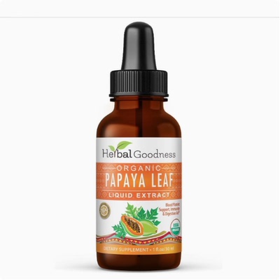 美国代购Papaya Leaf Liquid Extract for Platelets | Organic
