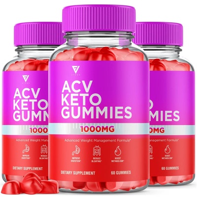 (3 Pack) ACV Keto Gummies Advanced Weight Loss, Keto + ACV