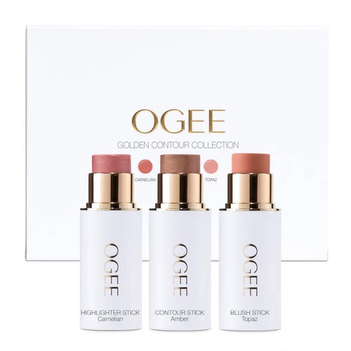 Ogee Face Stick Trio - Golden Contour Stick Makeup Collec