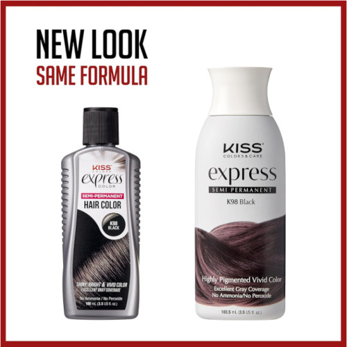 Kiss Express Color #K98 Semi- Permanent Black 3.5 oz.