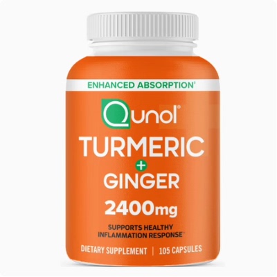 Qunol Turmeric Curcumin with Black Pepper & Ginger, 2400mg