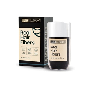 美国代购Hair Illusion Black Real Hair Fibers for Thinning Ha