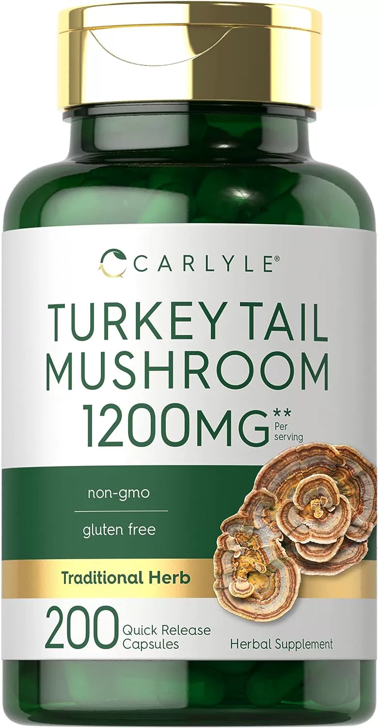 现货Carlyle Turkey Tail Mushroom Capsules| 1200mg| 200