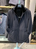 希努尔尼克服藏蓝色B527AM4可拆卸貂领獭兔毛鹅绒内胆免费干洗