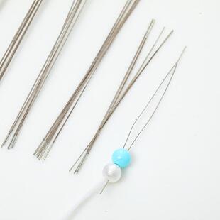 进口开口串珠针手工diy穿珠子不锈钢丝引线极细专用串珠神器工具